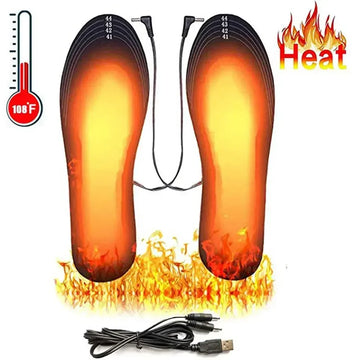 Electric heated shoe insolesh